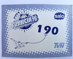 Copa Mundial 98': Lámina 190 (A Pegar) [1998, Salo]