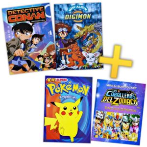 . Álbum Promo: Detective + Digimon + Pokémon + CDZ [4 Mini Álbumes Completos A Pegar]