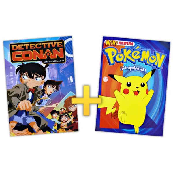 . Álbum Promo: Detective Conan + Pokémon Álbumes Mini Completo A Pegar
